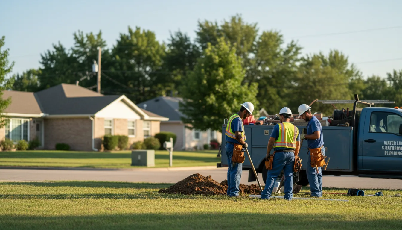 Residential water line and bathroom plumbing service in Deaver, WY
